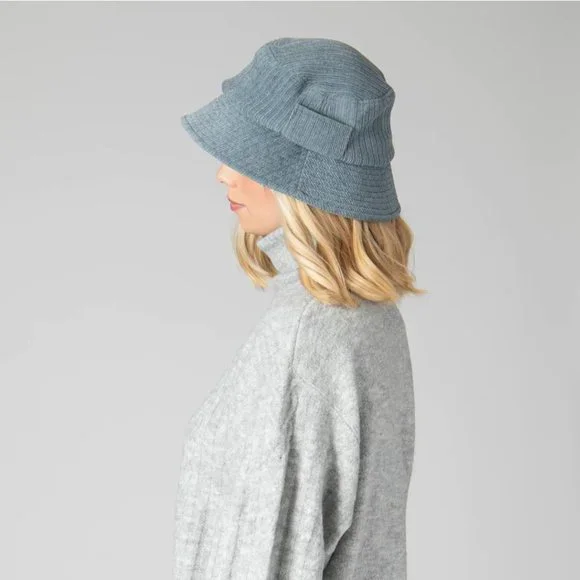 NWT Anthropologie + San Diego Hat Co. Cozy and Chic Bucket Hat Blue (ONE SIZE) - Picture 10 of 16